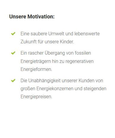 Autarke Stromerzeugung für  Siegsdorf